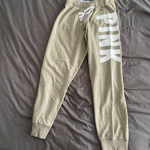 Olive green pink joggers